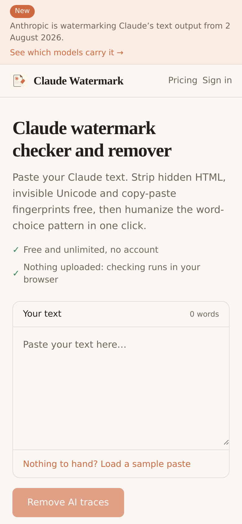 Homepage / Lander