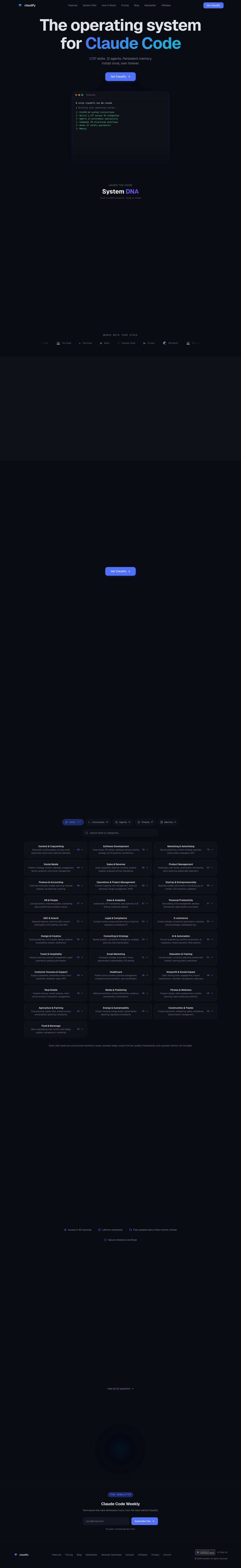 claudify.tech — Hero + Logo Wall + Pricing + FAQ