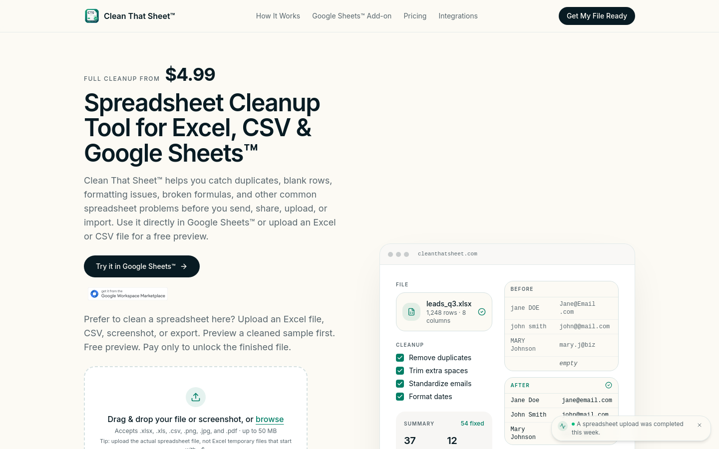 Captured Homepage / Lander