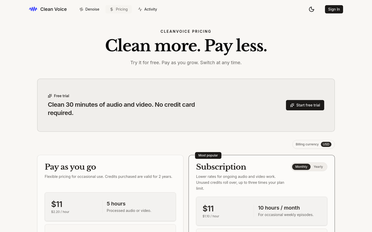 Pricing