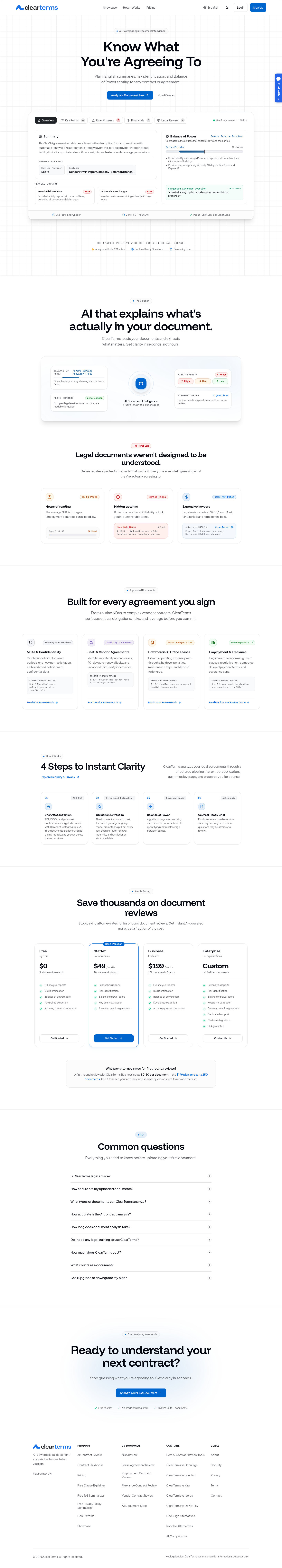 clearterms.co — The Pricing Page