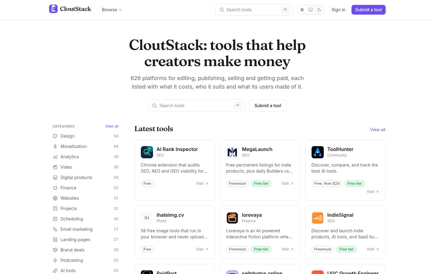 cloutstack.net capture