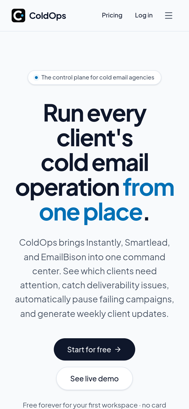 Homepage / Lander