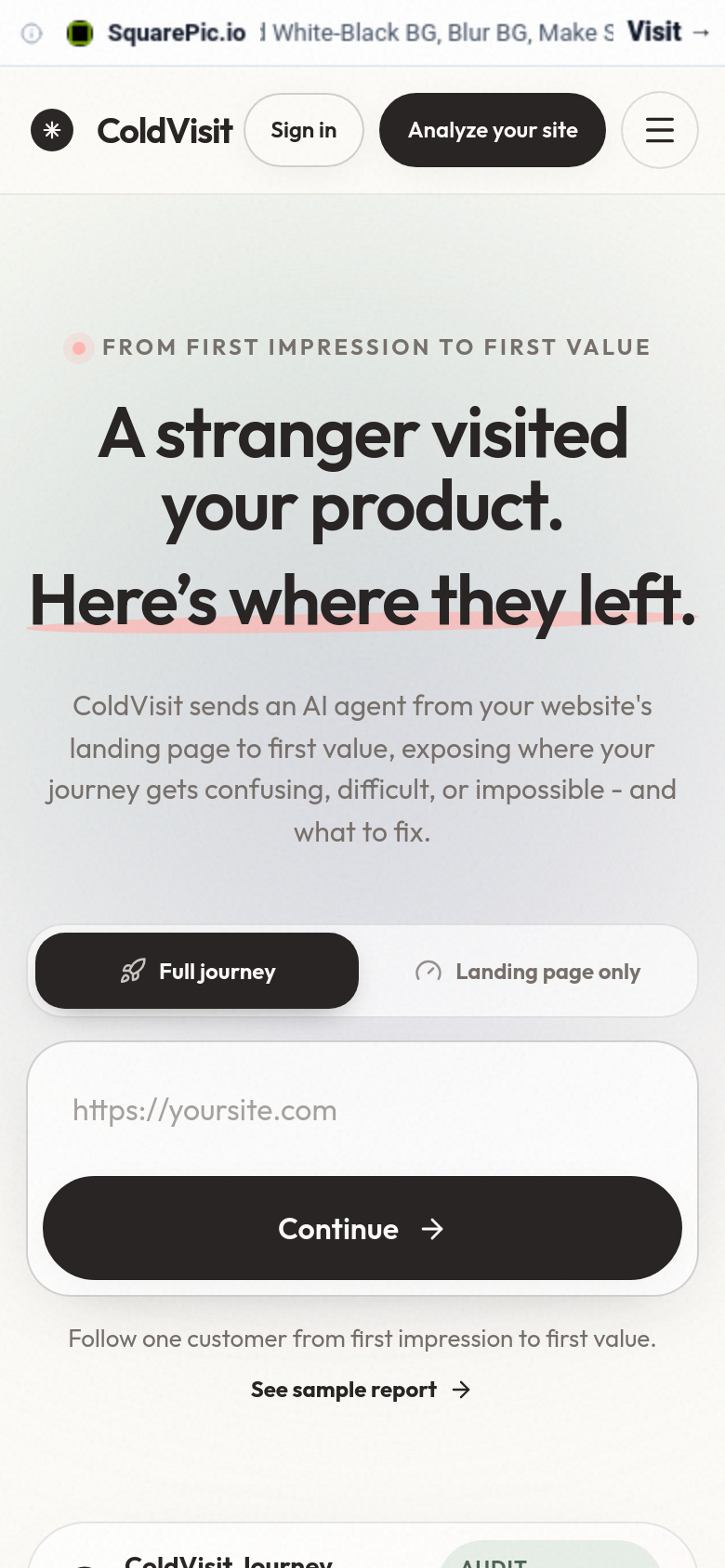 Homepage / Lander