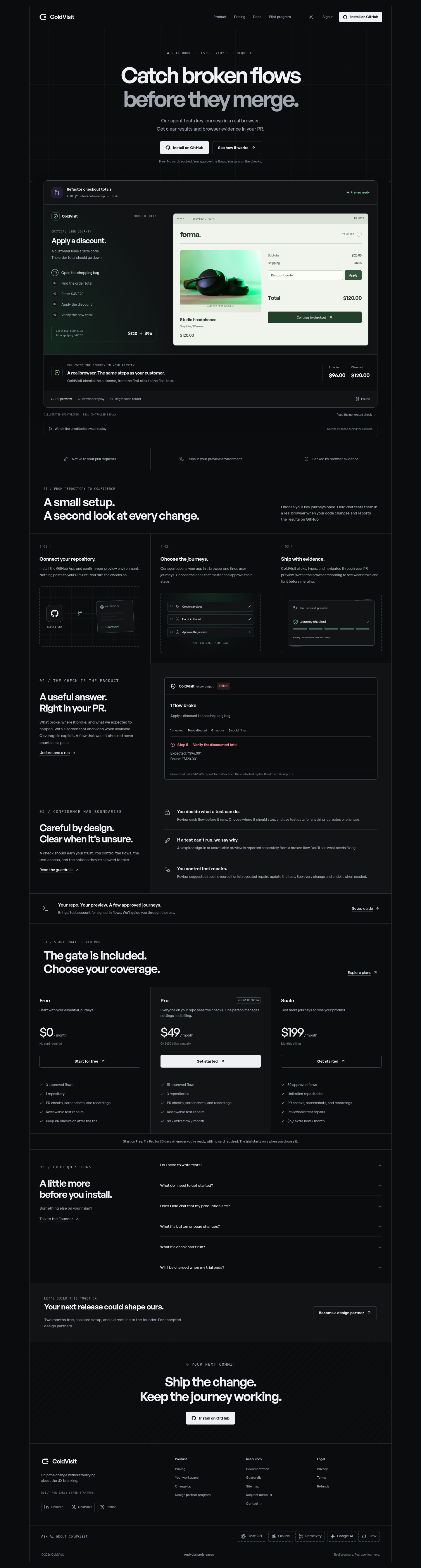 coldvisit.com — The Pricing Page