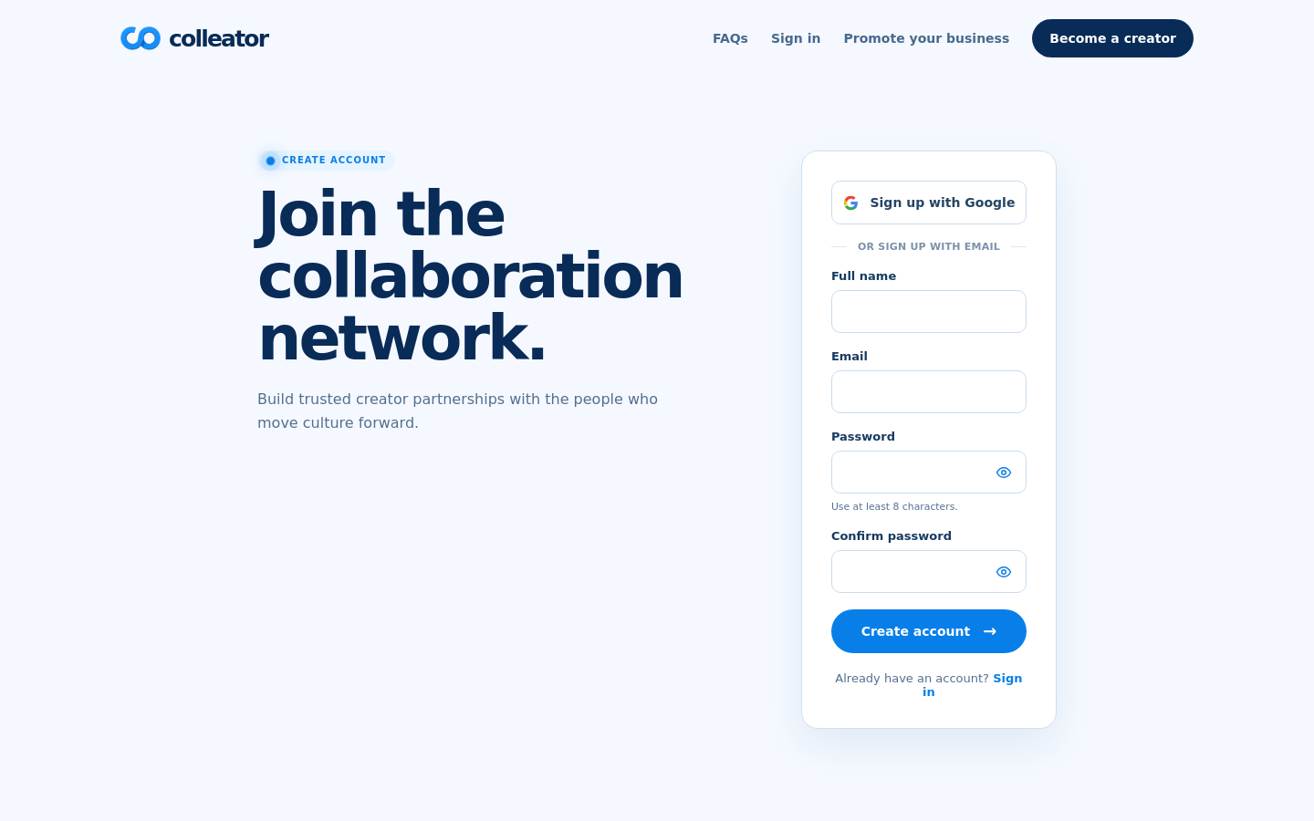 Signup