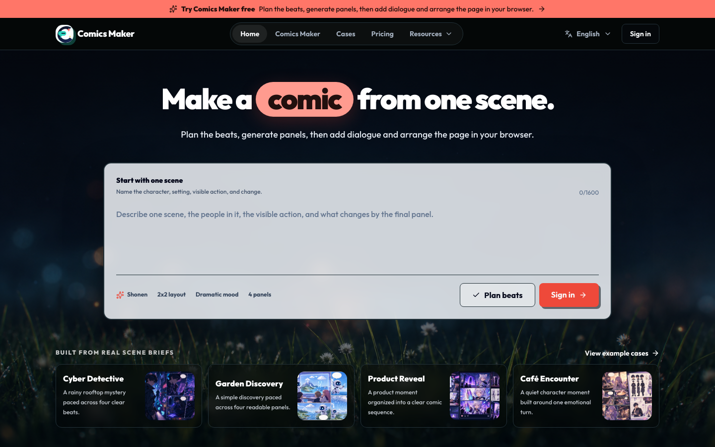 Captured Homepage / Lander