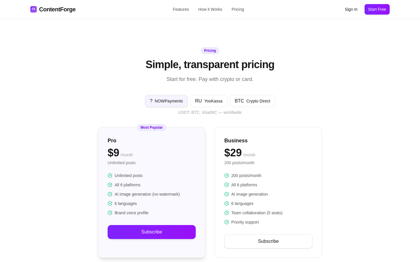 Pricing