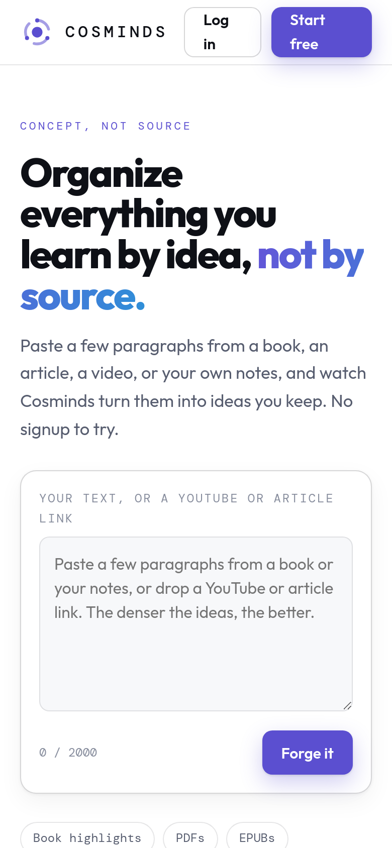 Homepage / Lander