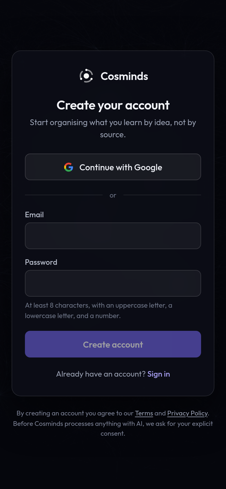 Signup