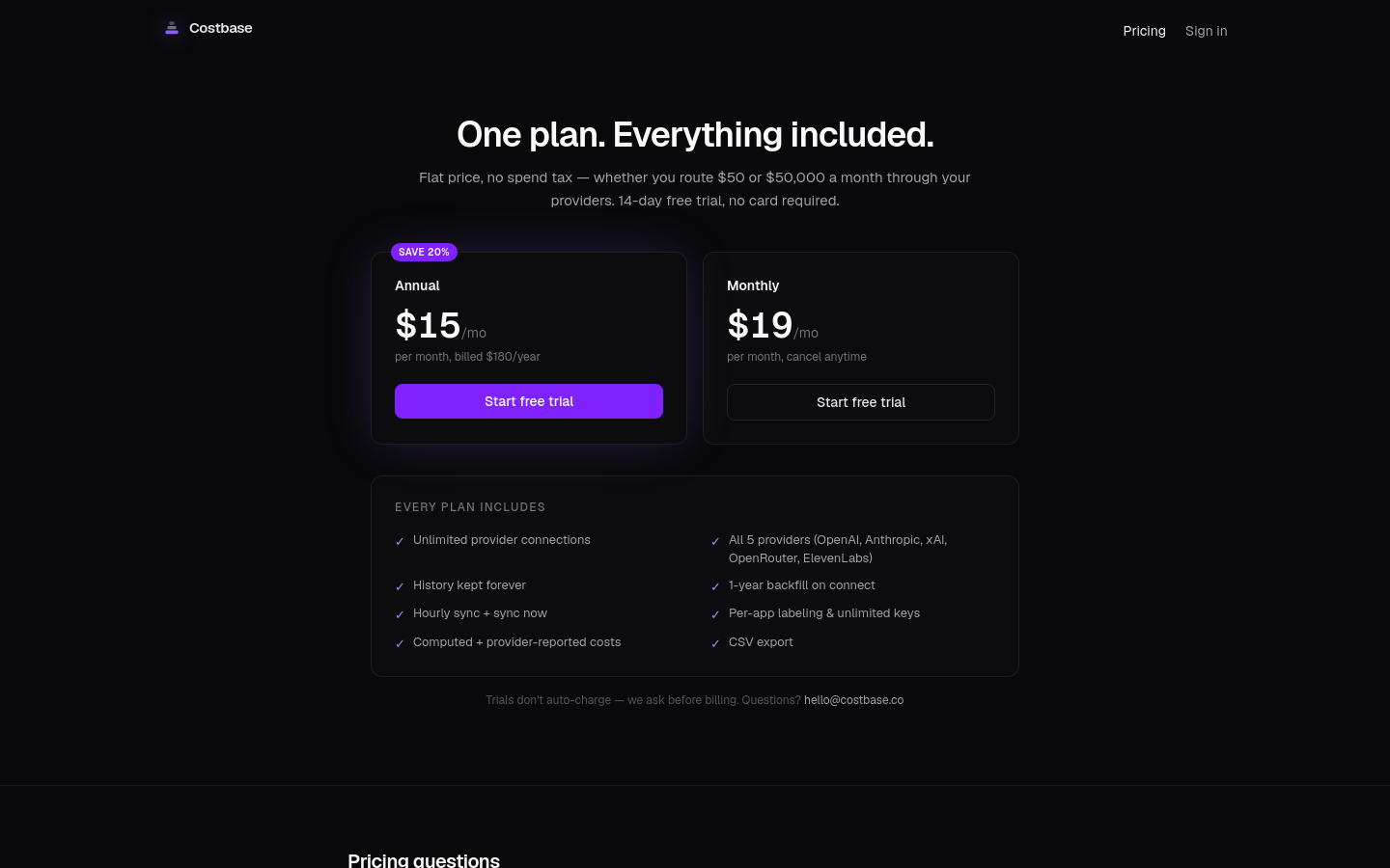 Pricing