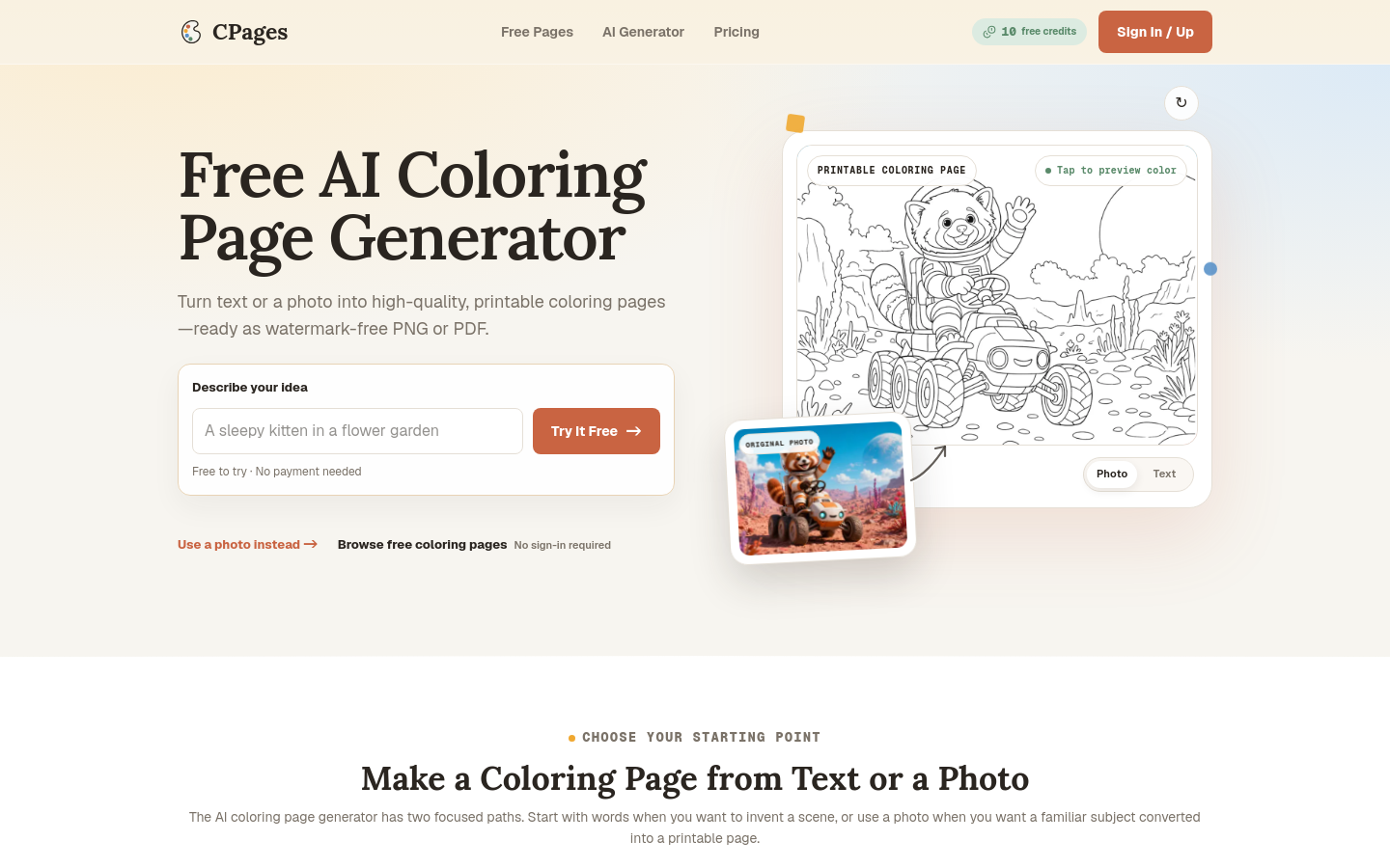 Captured Homepage / Lander