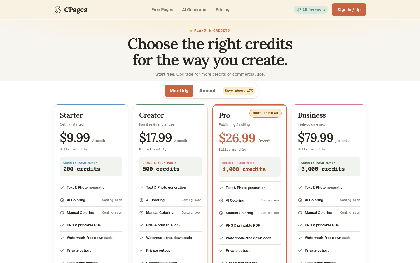 Pricing