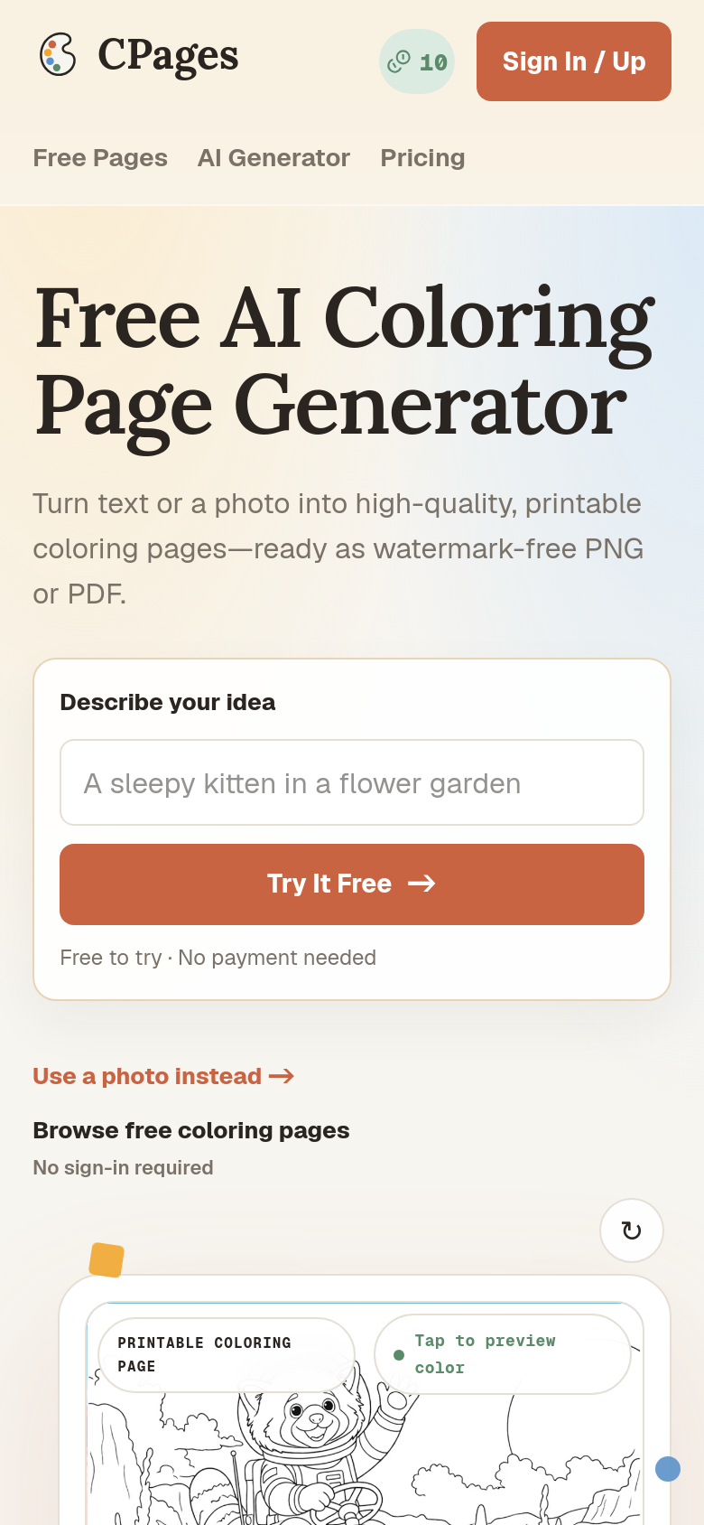 Homepage / Lander