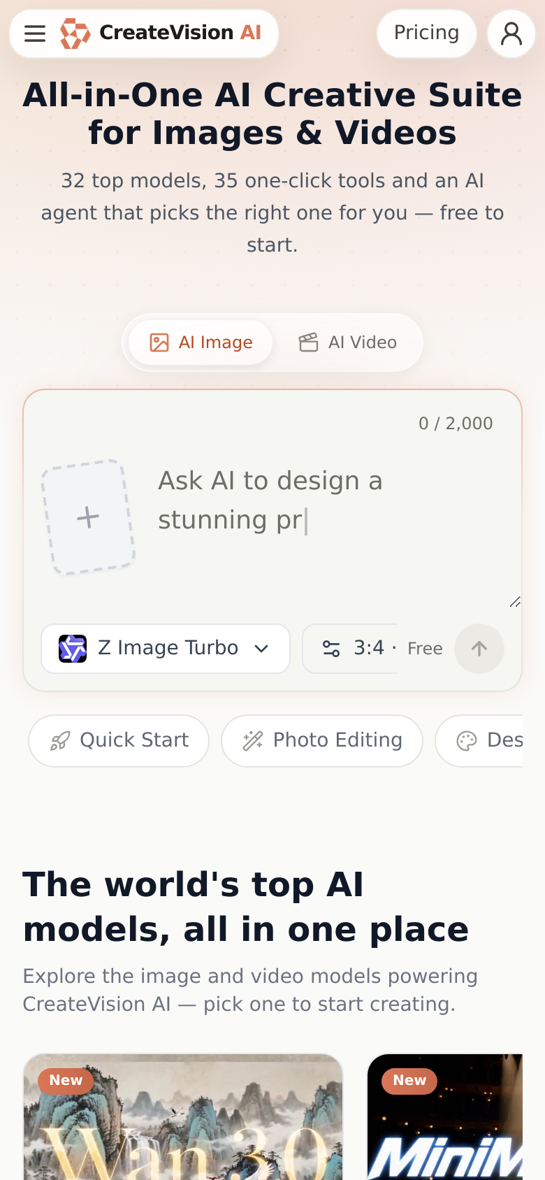 Homepage / Lander