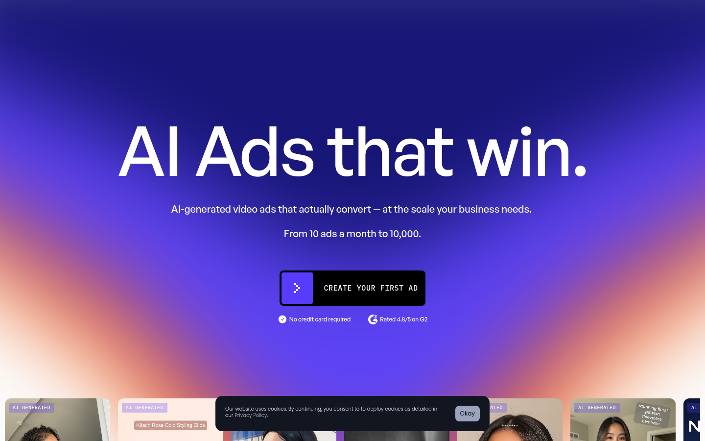 Captured Homepage / Lander