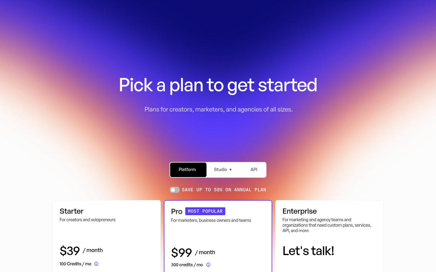 Pricing