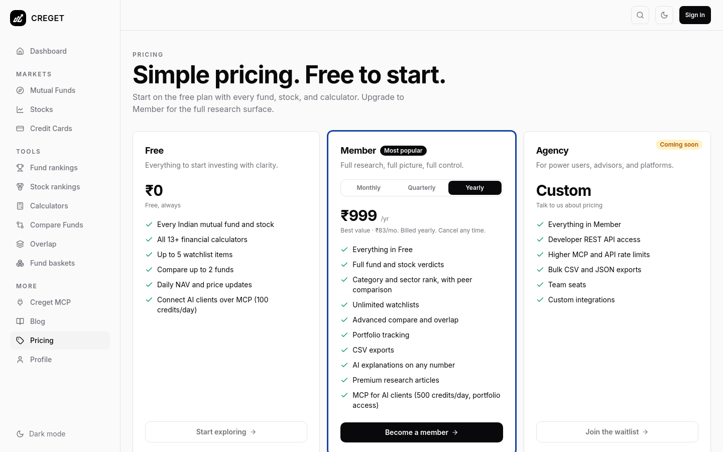 Pricing