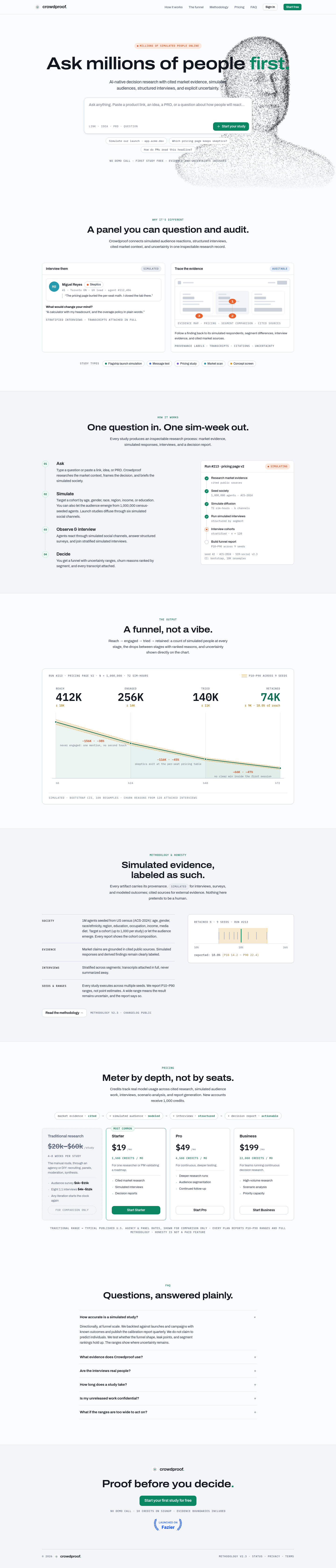 crowdproof.ai — The Pricing Page