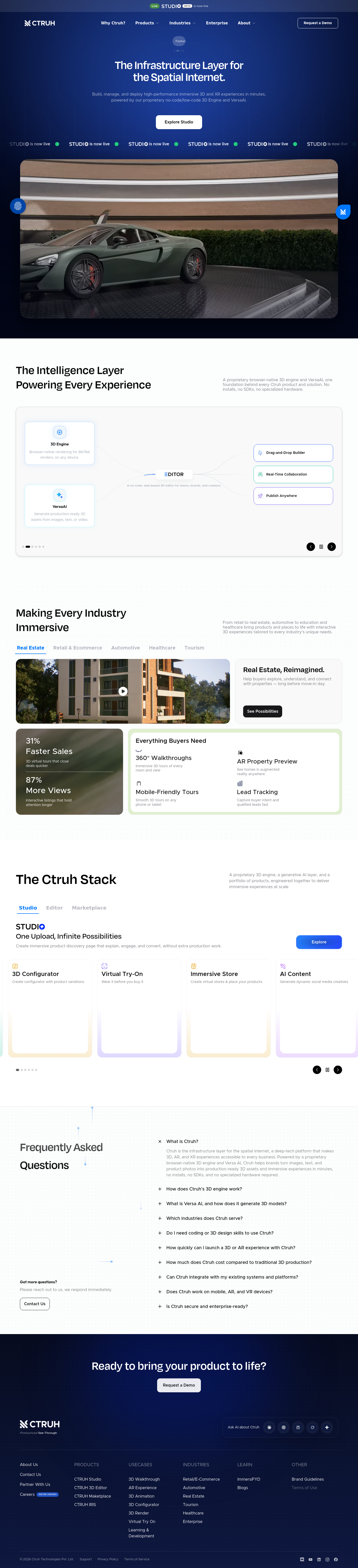 Nav section of ctruh.com
