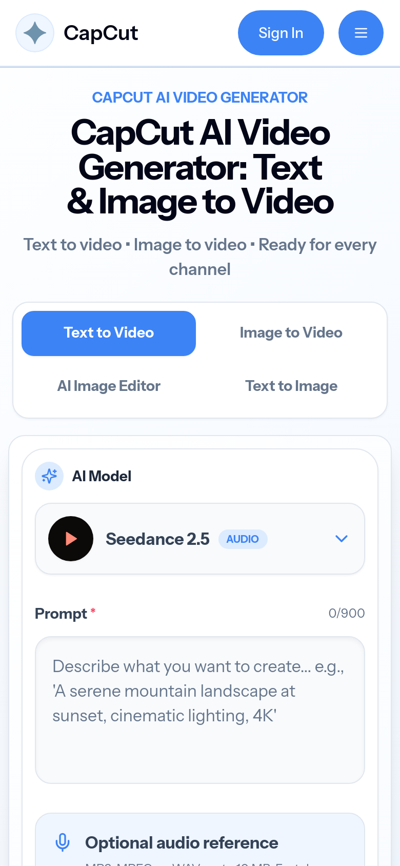 Homepage / Lander