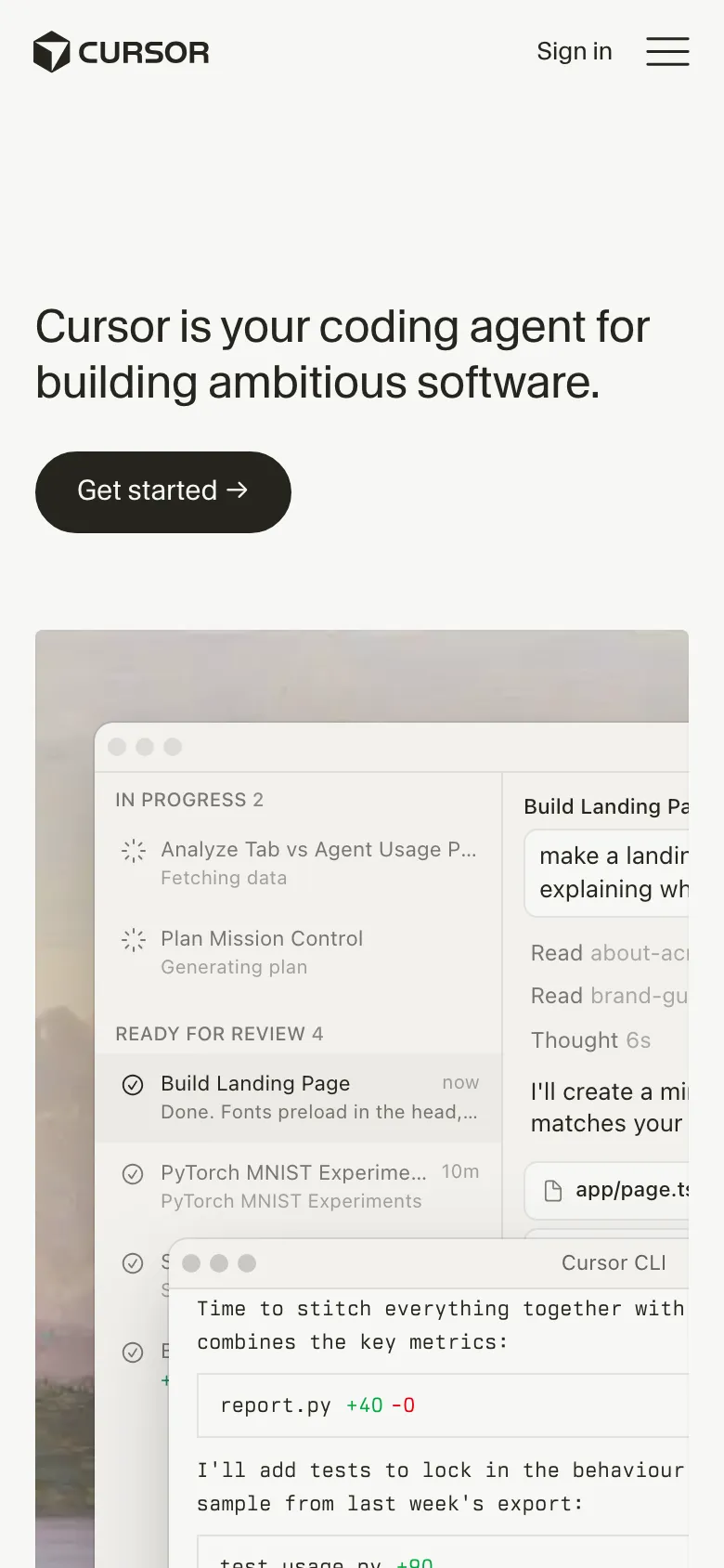 Homepage / Lander