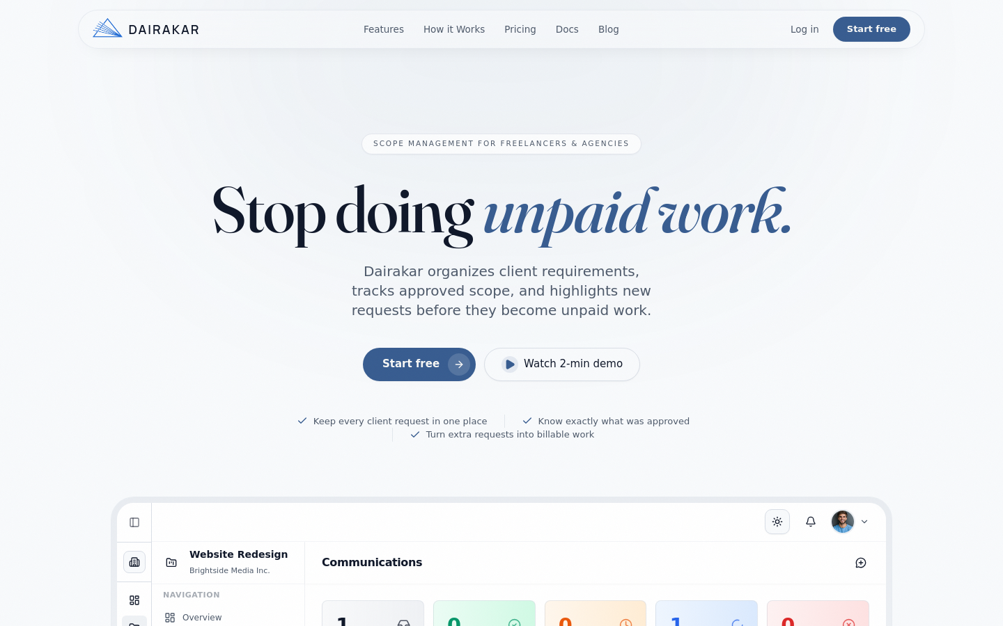 Captured Homepage / Lander