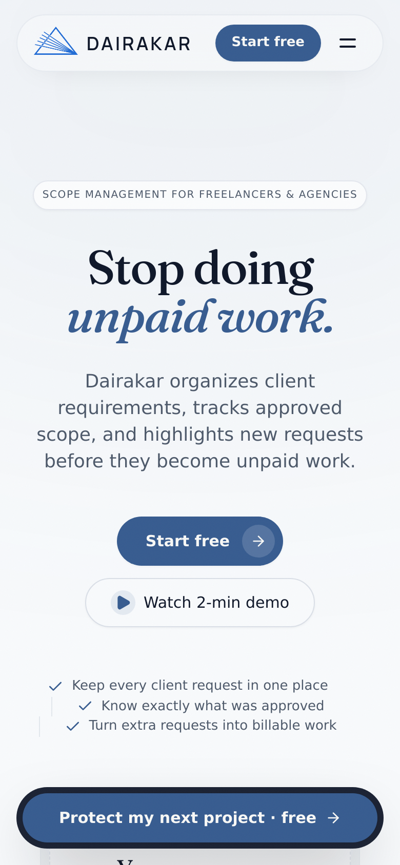 Homepage / Lander