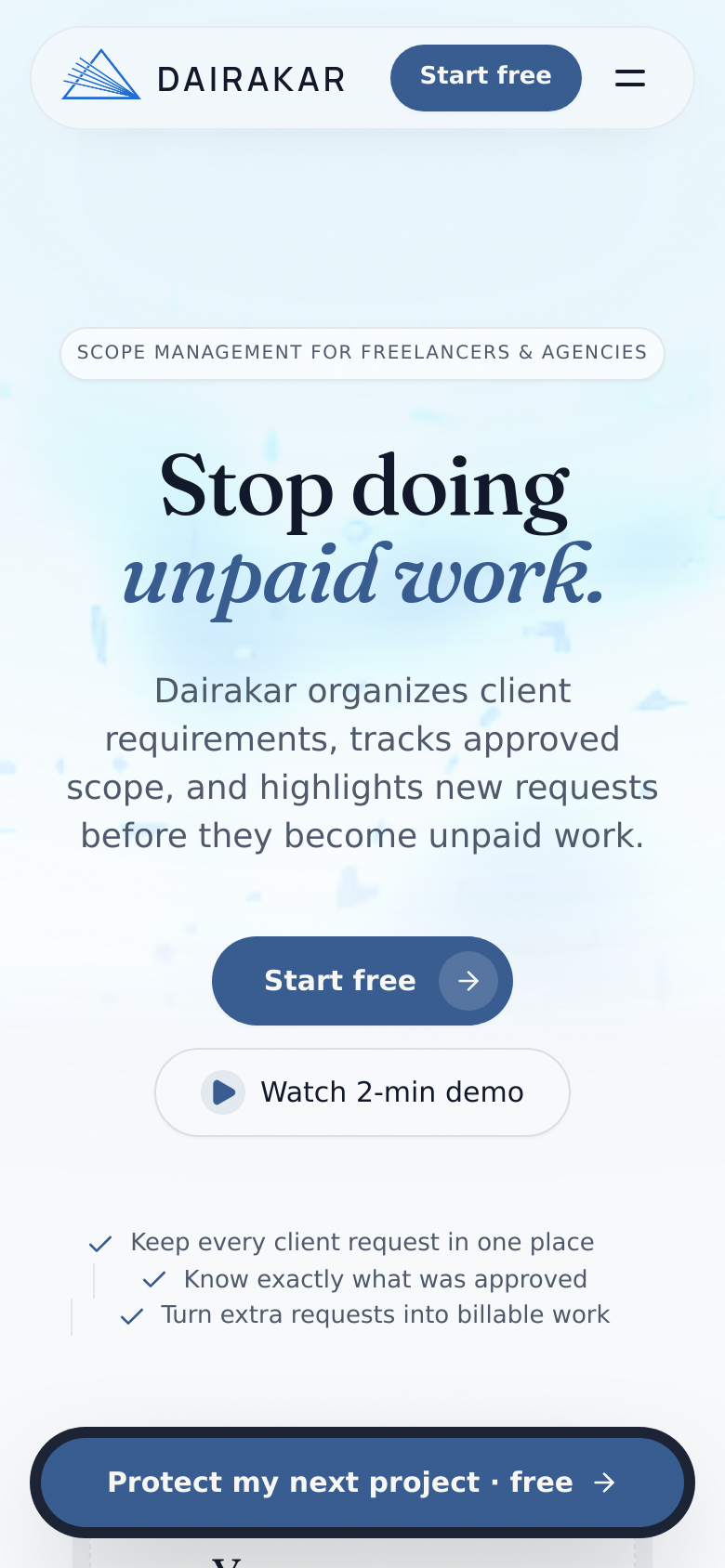 Homepage / Lander
