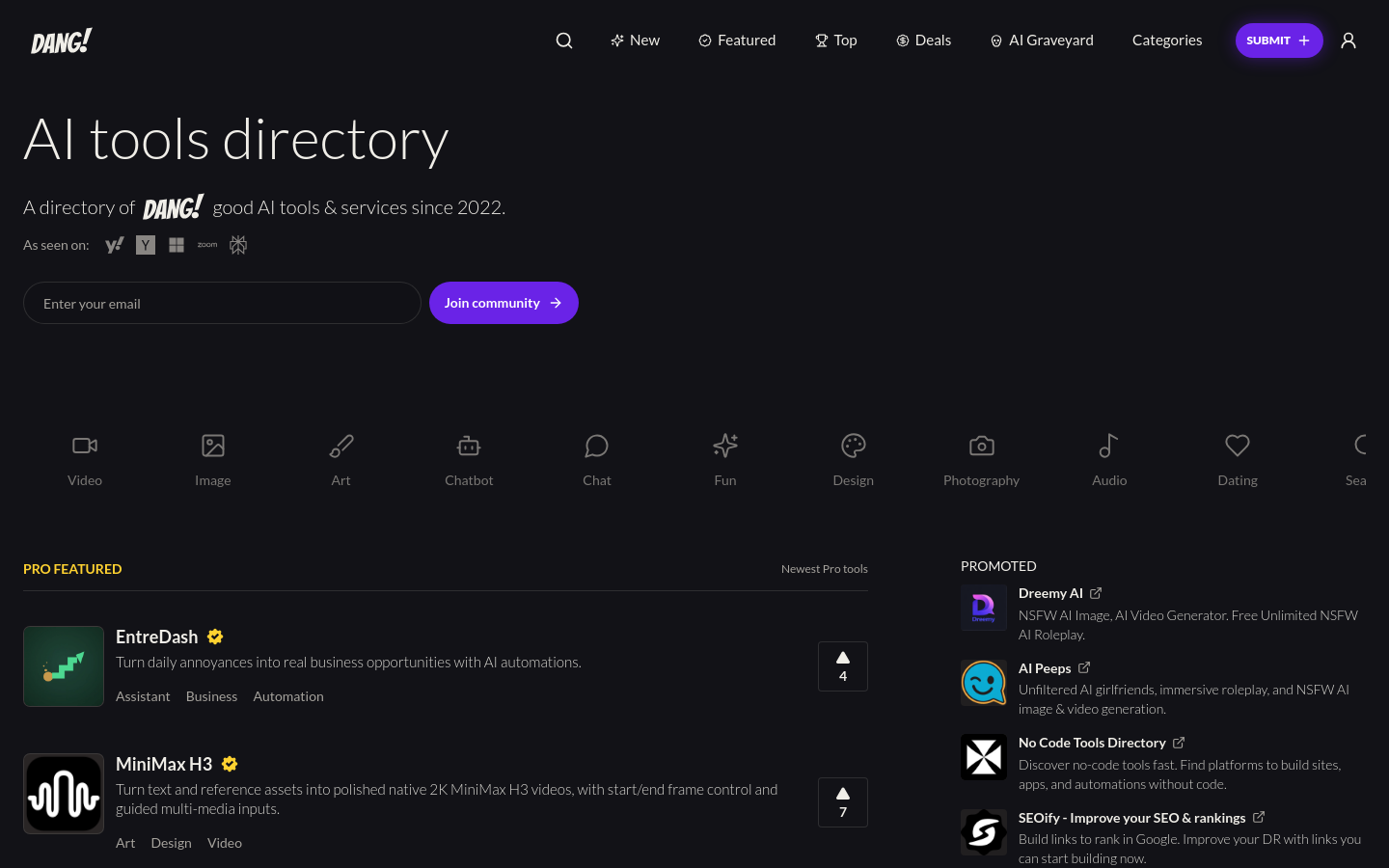 Captured Homepage / Lander