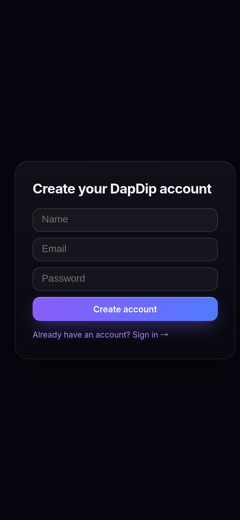 Signup