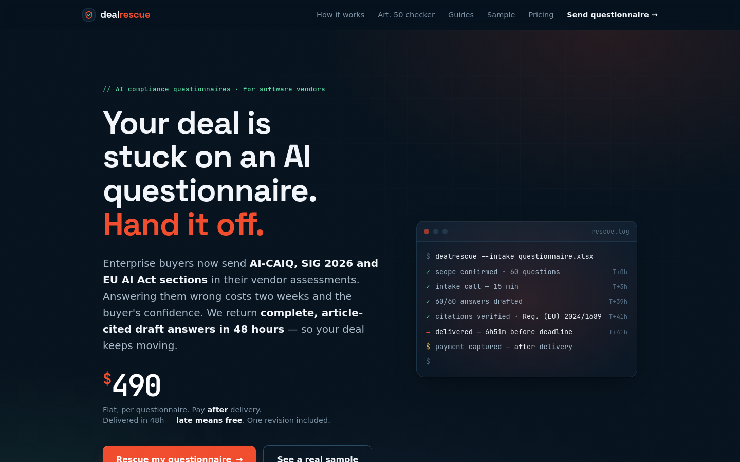 Captured Homepage / Lander