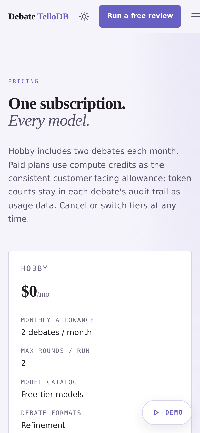 Pricing
