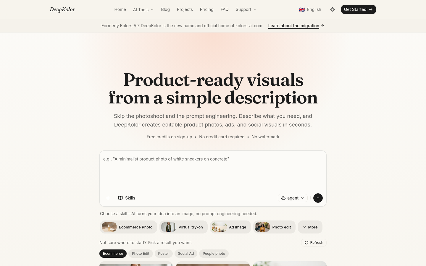 Captured Homepage / Lander