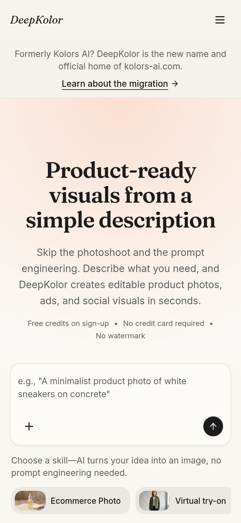 Homepage / Lander