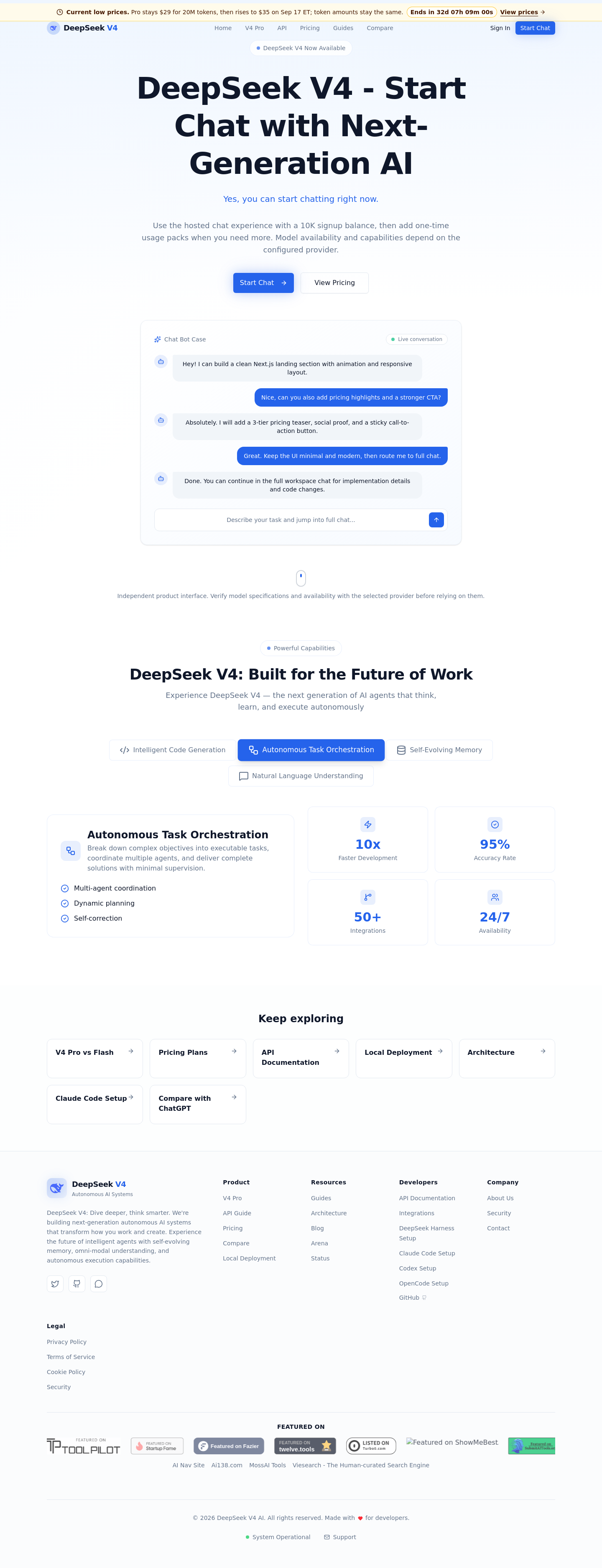 Nav section of deepseek-v4.io