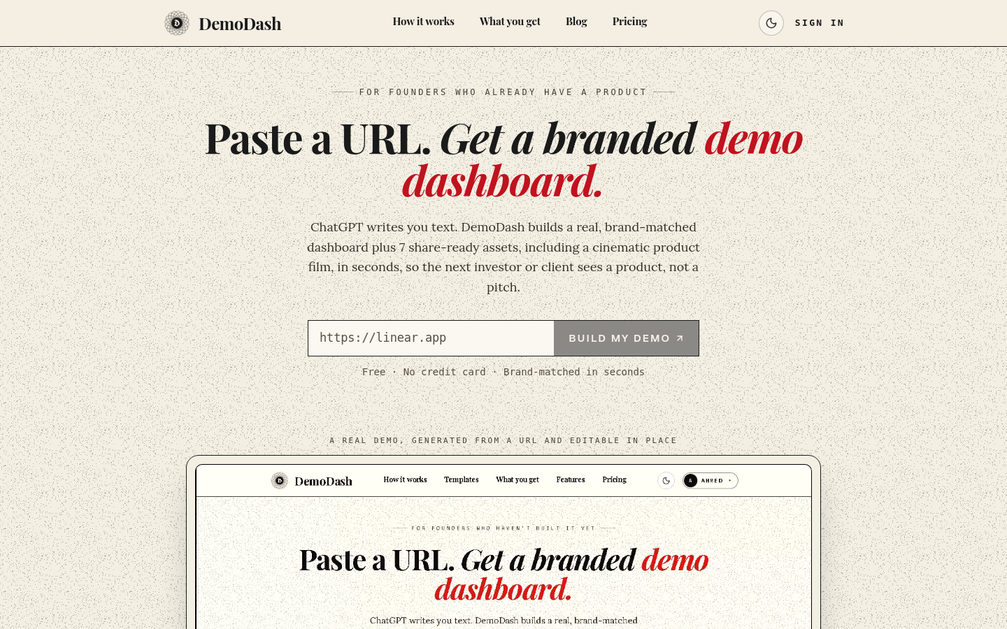 Captured Homepage / Lander