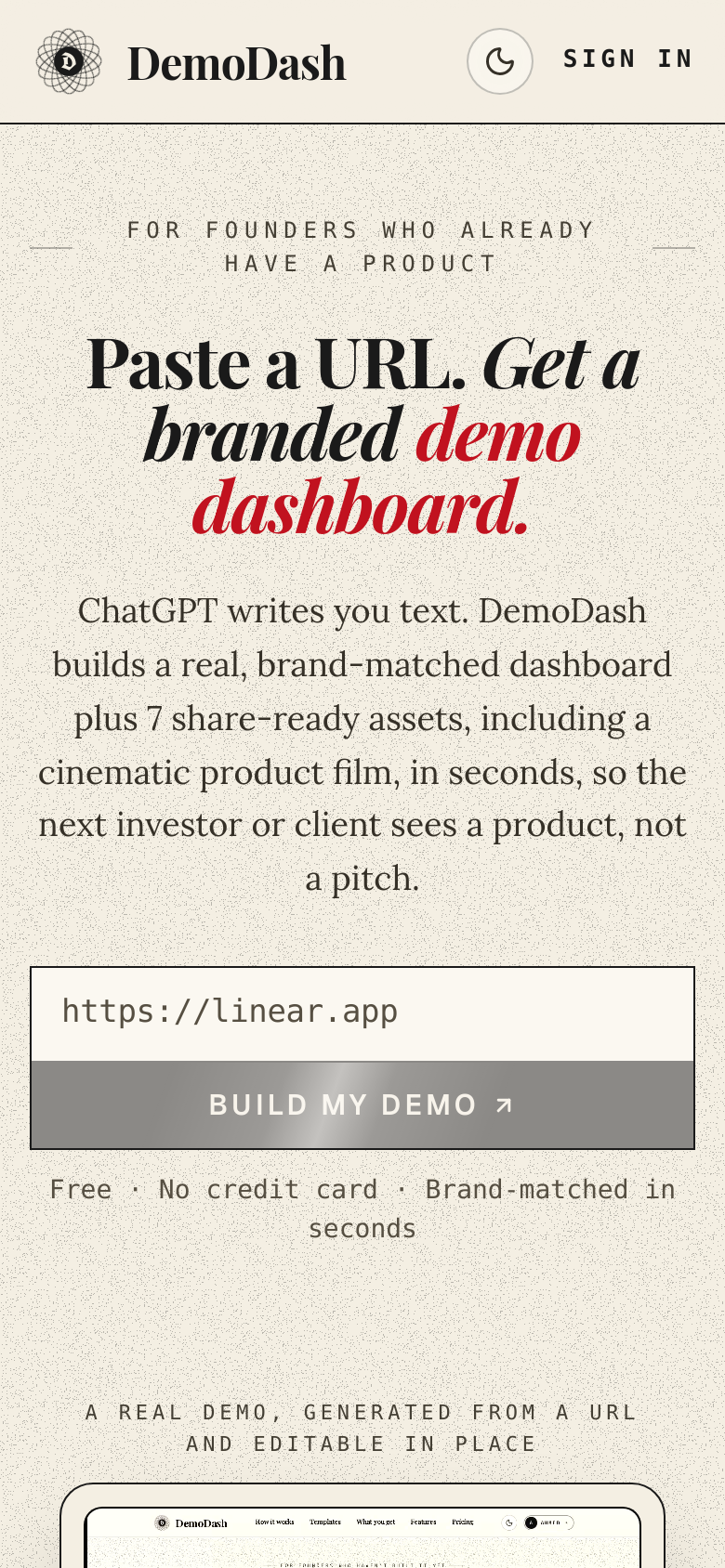 Homepage / Lander
