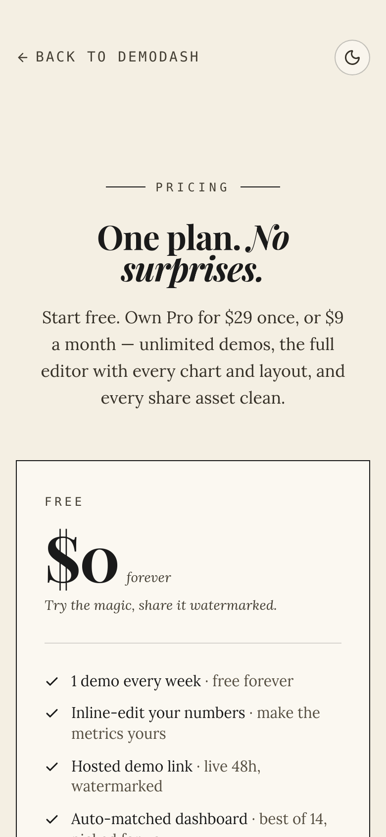 Pricing
