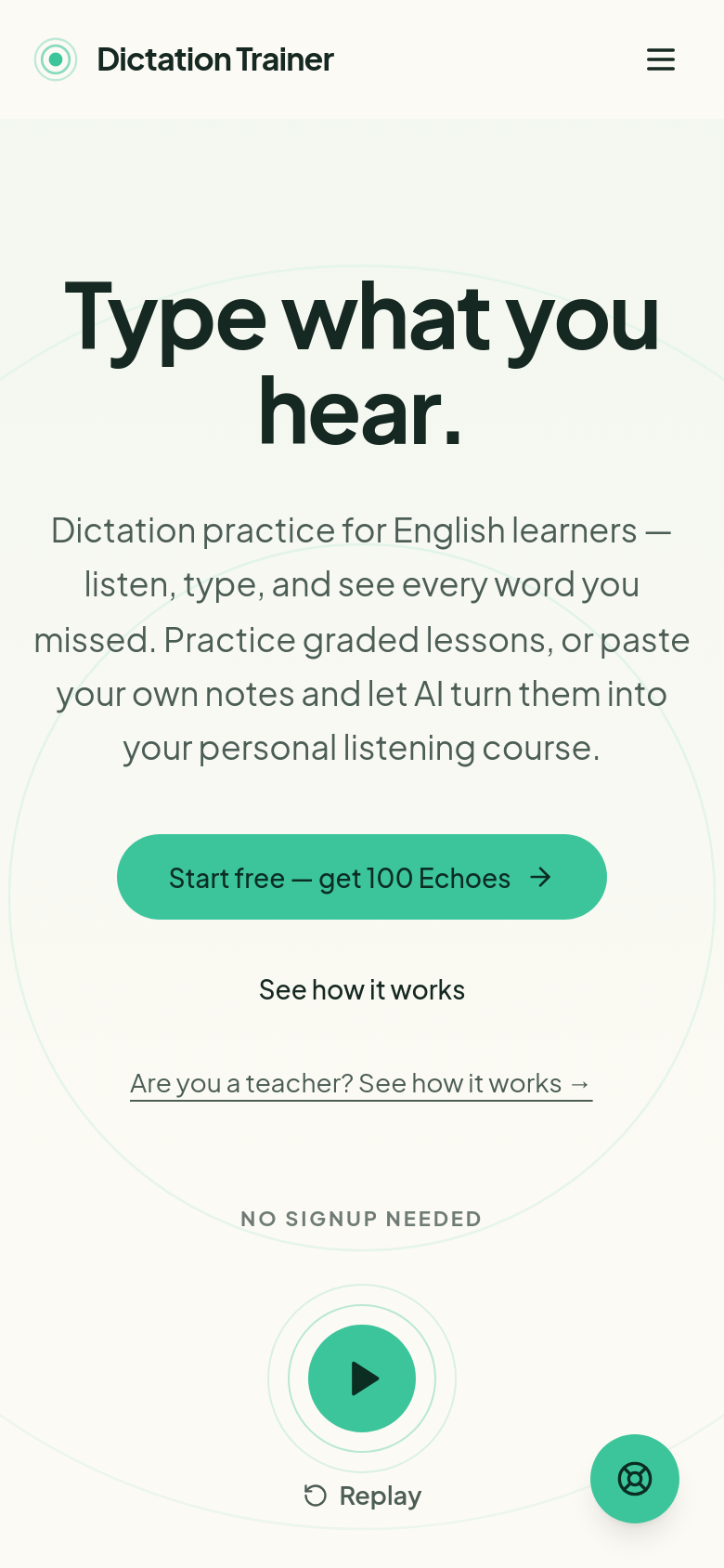 Homepage / Lander