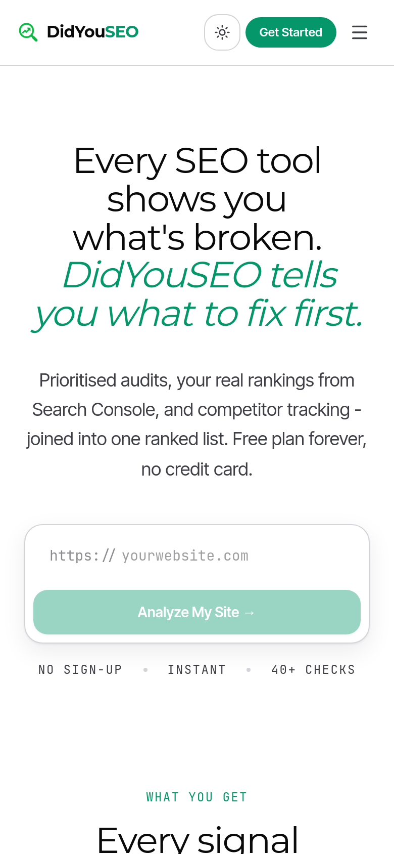 Homepage / Lander