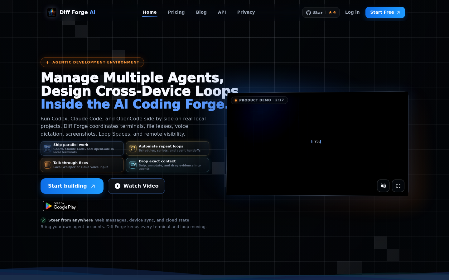 diffforge.ai section