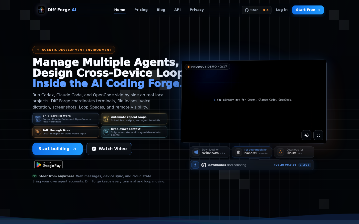 Captured Homepage / Lander