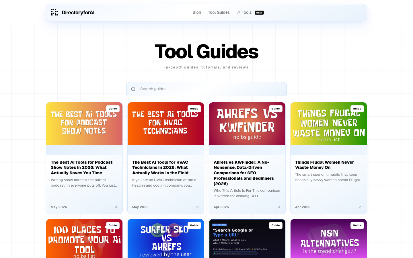 Captured Tool Guides