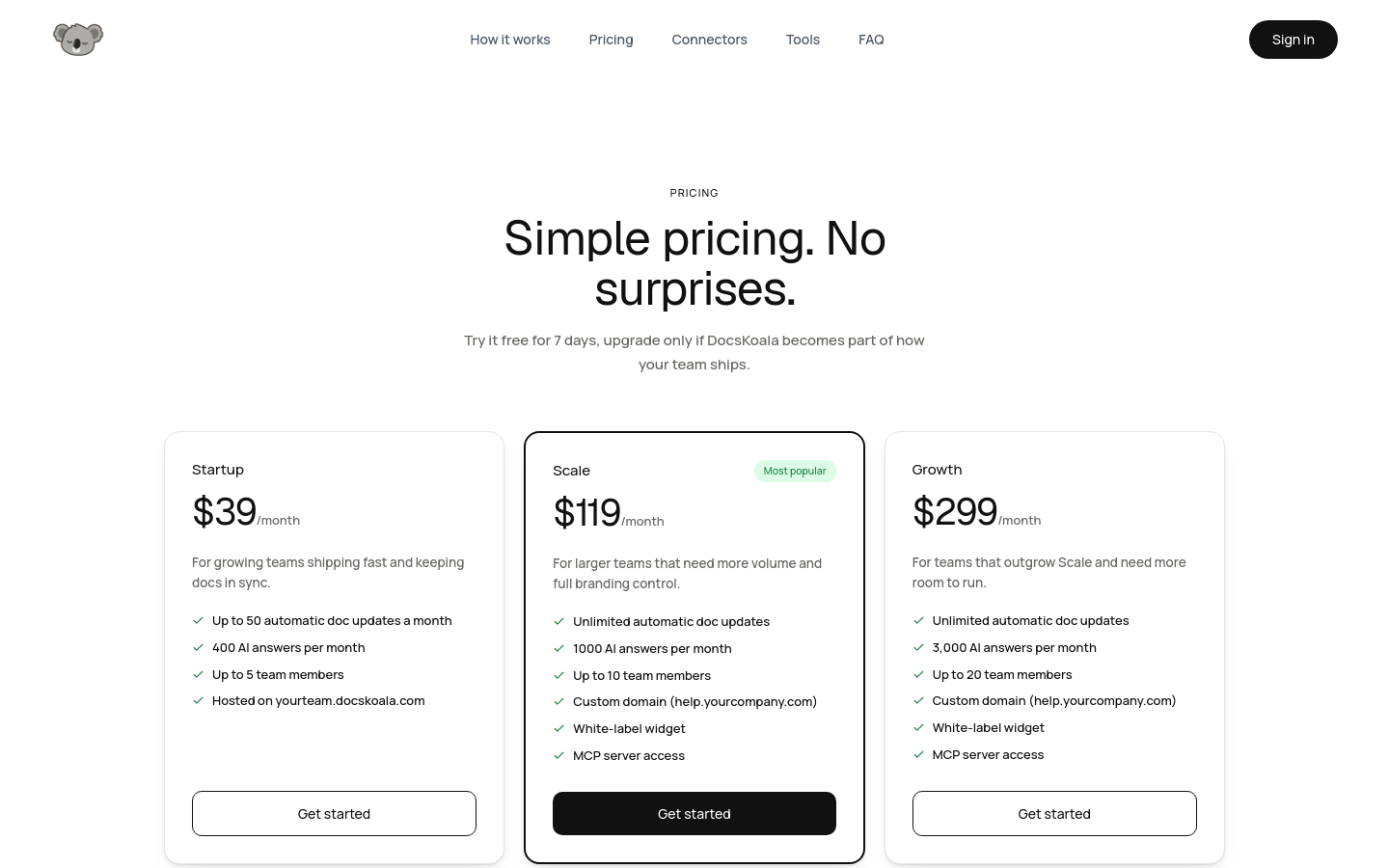 Pricing