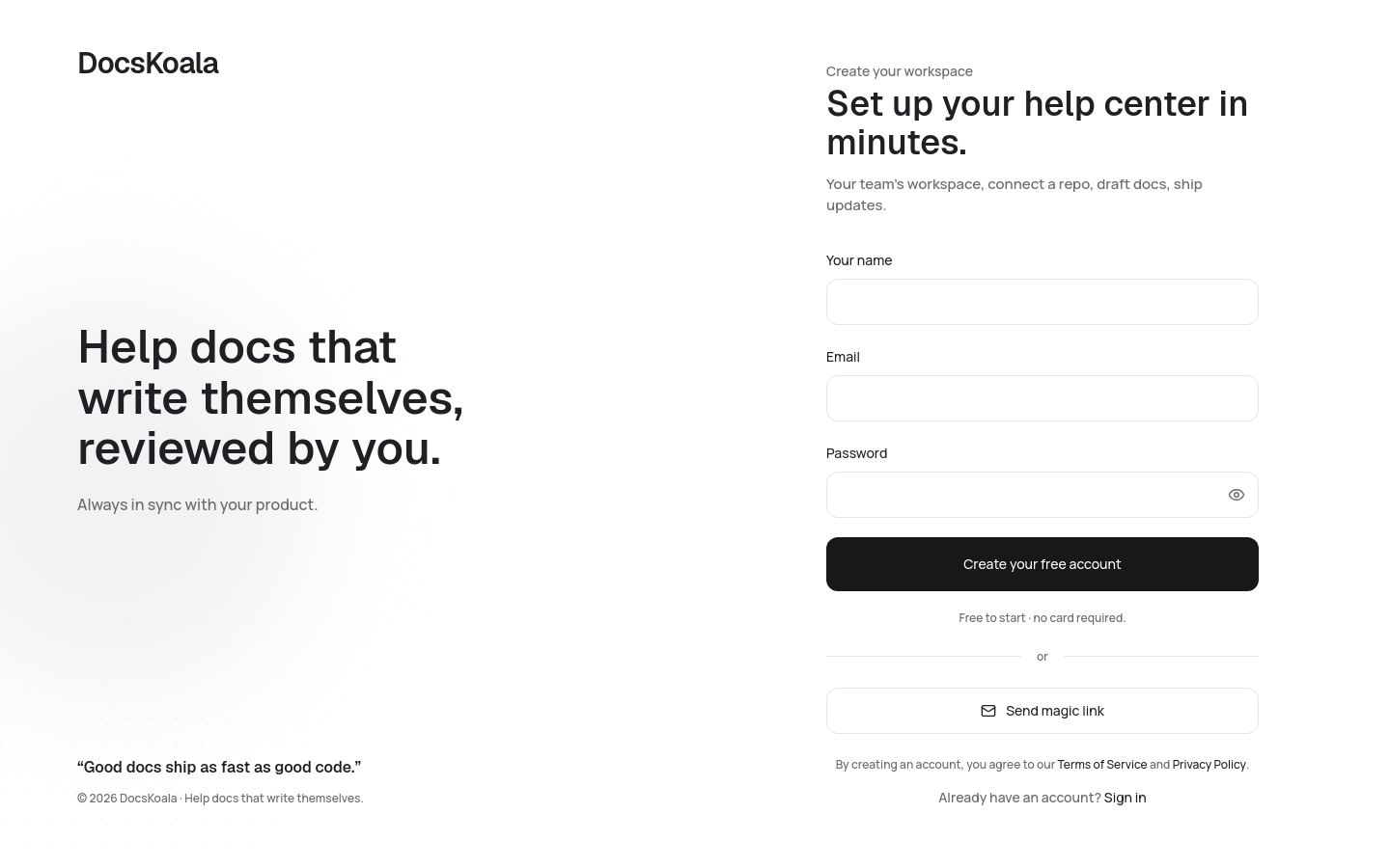 Signup