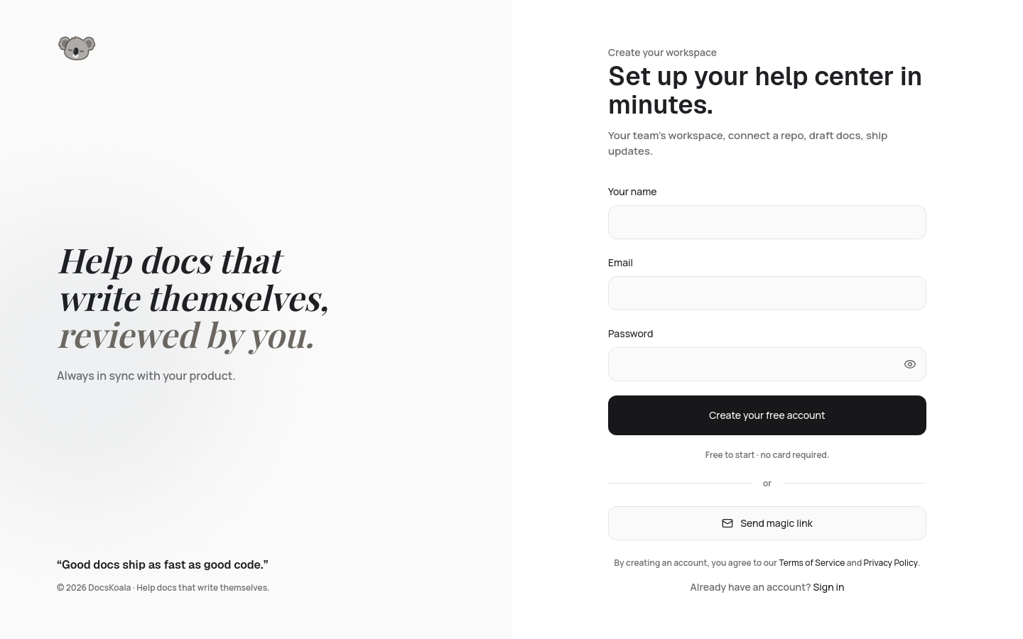 Signup