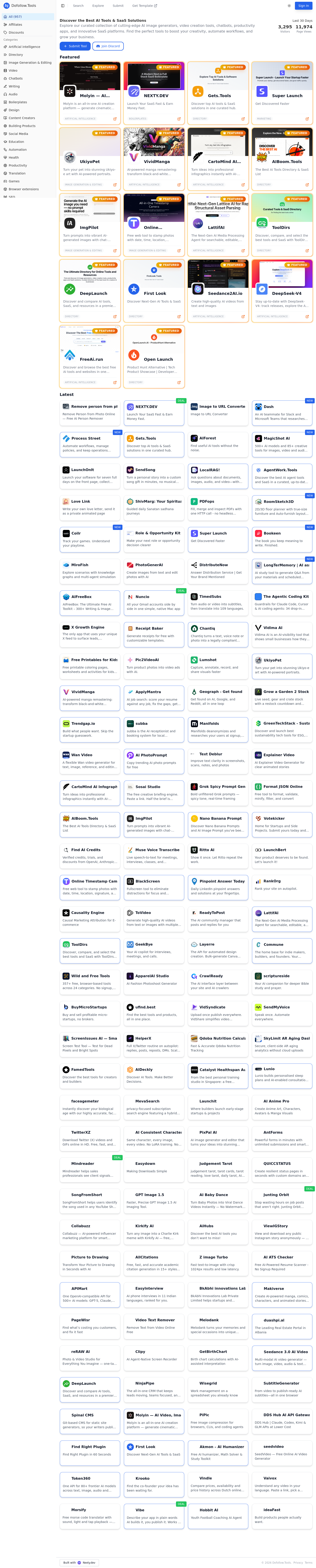 Nav section of dofollow.tools