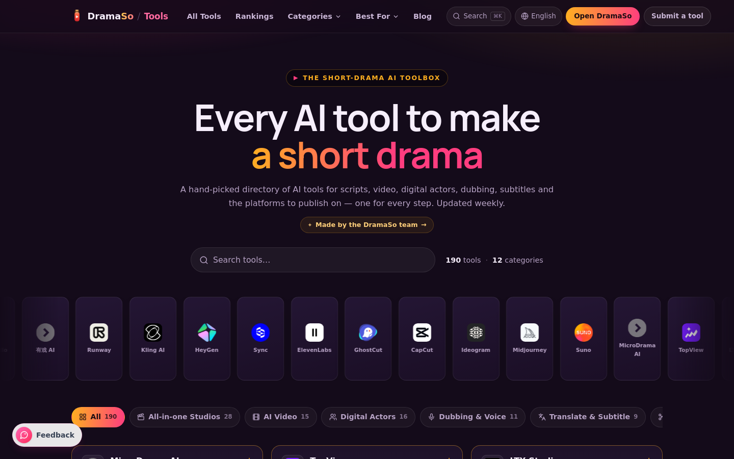drama.so home page