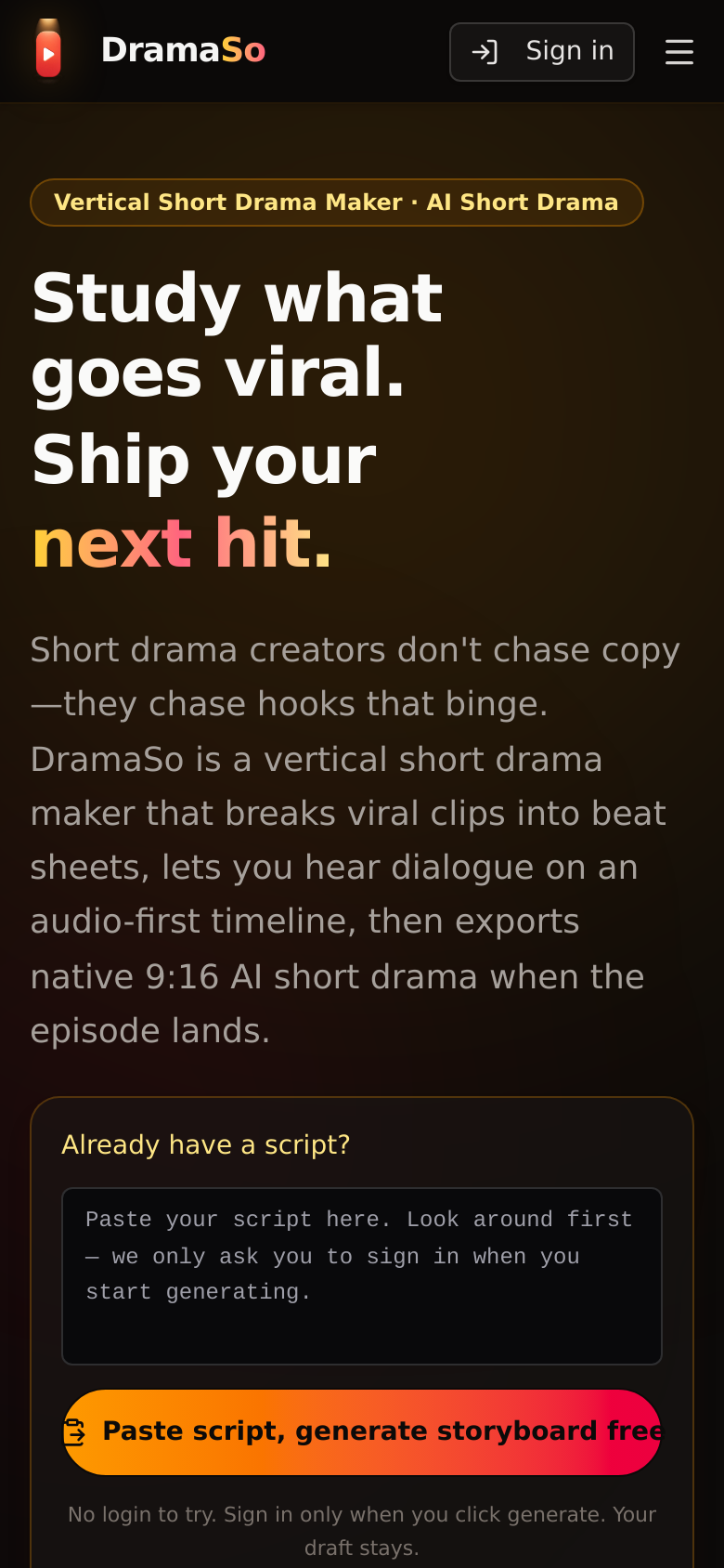 Homepage / Lander